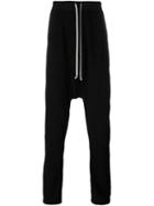 Rick Owens Drkshdw Drop-crotch Track Pants, Men's, Size: Large, Black, Cotton
