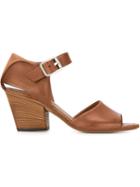 Pantanetti Buckled Sandals, Women's, Size: 37.5, Brown, Calf Leather/leather