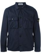 Stone Island Chest Pocket Shirt, Size: Xl, Blue, Cotton