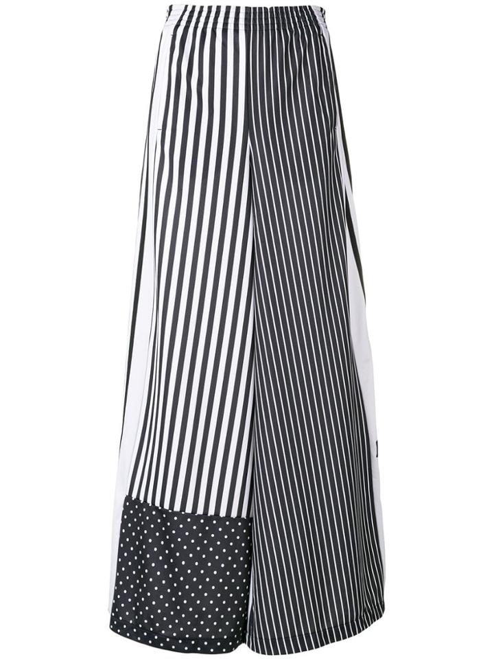 Adidas Striped Wide-leg Track Pants - Black