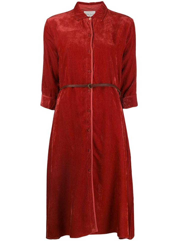 Forte Forte Velvet Shirt Dress - Orange