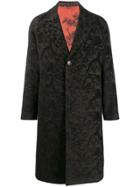 Etro Floral Patterned Single-breasted Coat - Black