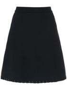 Egrey Knit Flared Skirt - Blue