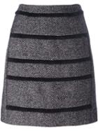 Sonia By Sonia Rykiel Striped A-line Skirt, Women's, Size: 38, Blue, Cotton/acrylic/polyamide/alpaca