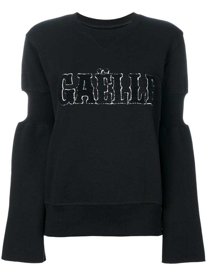 Gaelle Bonheur Long Sleeved Logo Jumper - Black
