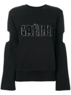 Gaelle Bonheur Long Sleeved Logo Jumper - Black