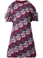 Thakoon Bare Shoulder Mini Dress, Women's, Size: 4, Pink/purple, Viscose/spandex/elastane