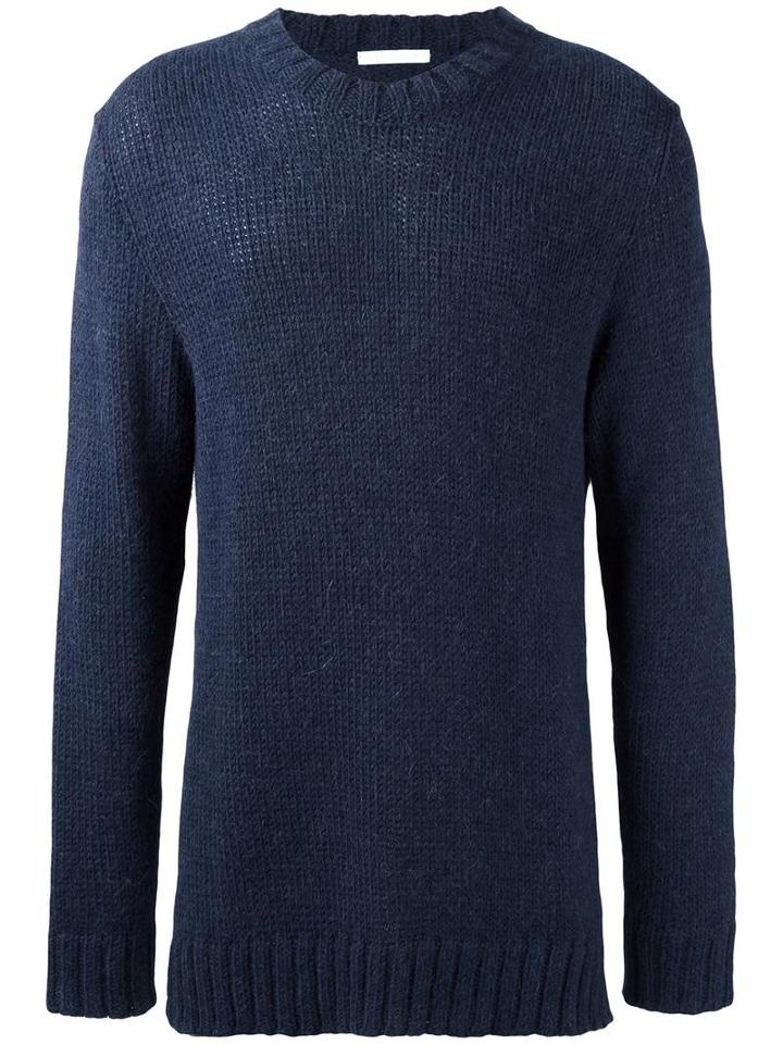 Société Anonyme Crew Neck Jumper, Men's, Size: Small, Blue, Alpaca/merino
