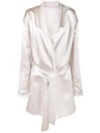 Attico Frayed Robe Jacket - Pink