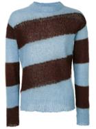 Marni - Stripe Knitted Sweater - Men - Polyamide/mohair/wool - 50, Blue, Polyamide/mohair/wool