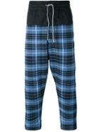 Vivienne Westwood Anglomania - Plaid Cropped Trousers - Men - Cotton/linen/flax/spandex/elastane - 48, Blue, Cotton/linen/flax/spandex/elastane