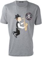 Dolce & Gabbana - Saxophonist Patch T-shirt - Men - Cotton - 52, Grey, Cotton