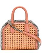 Stella Mccartney - Mini 'falabella Box' Wicker Shoulder Bag - Women - Artificial Leather/metal (other) - One Size, Brown, Artificial Leather/metal (other)