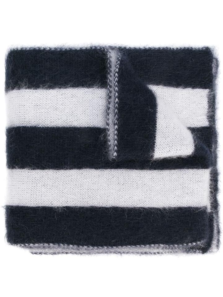 Golden Goose Deluxe Brand Wide Striped Scarf - Blue