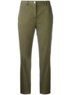 History Repeats Cropped Pants, Women's, Size: 40, Green, Cotton/spandex/elastane