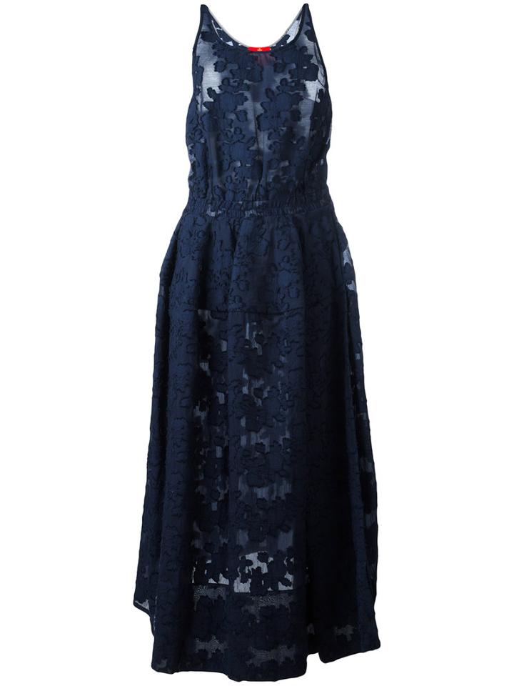 Vivienne Westwood - Flared Maxi Dress - Women - Cotton/polyamide - 38, Blue, Cotton/polyamide