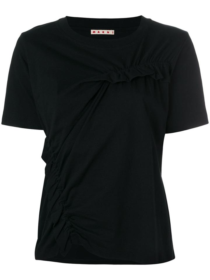 Marni Gathered T-shirt - Black