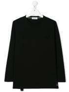 Paolo Pecora Kids Colour Block Long Sleeved T-shirt - Black