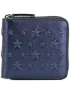 Jimmy Choo Lawrence Star Studded Zip Around Wallet - Blue