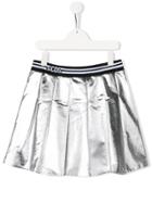 Gcds Kids Teen Pleated Mini Skirt - Silver