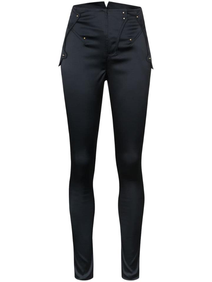 Esteban Cortazar High Waist Skinny Trousers - Blue