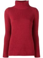 Aragona Cashmere Turtleneck Sweater - Red