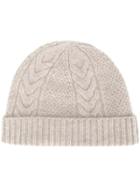 N.peal Cable-knit Beanie Hat - Nude & Neutrals