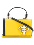 Emilio Pucci Logo Plaque Foldover Tote, Women's, Yellow/orange, Calf Leather/polyester/polyurethane