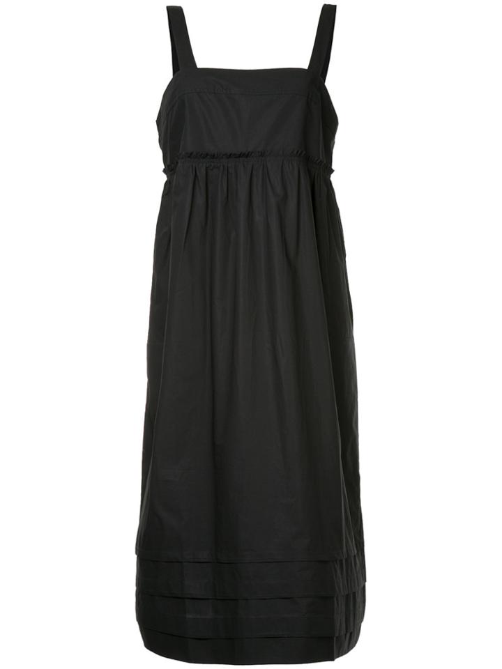 Lee Mathews Morgan Poplin Apron Dress - Black