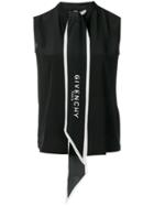 Givenchy Logo Print Scarf Vest - Black