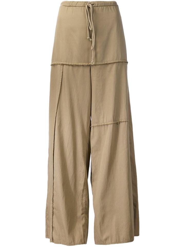 Lost & Found Rooms Panelled Wide Leg Trousers - Nude & Neutrals