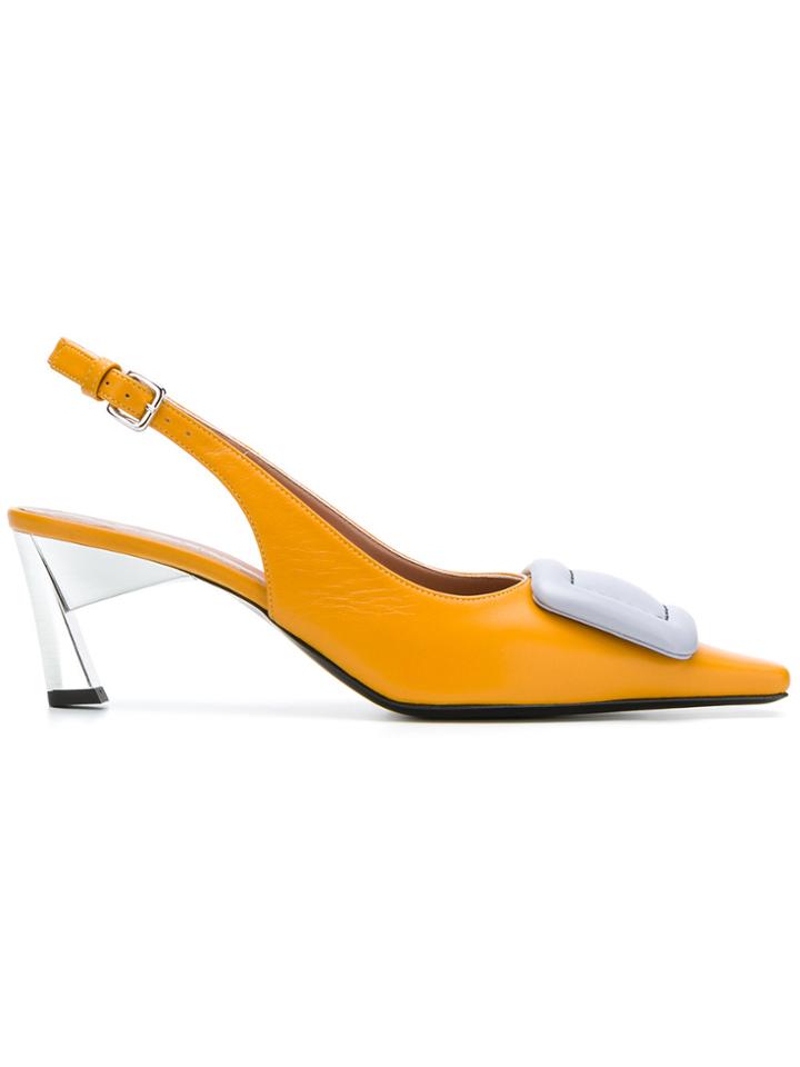 Marni Padded Tongue Pumps - Yellow & Orange