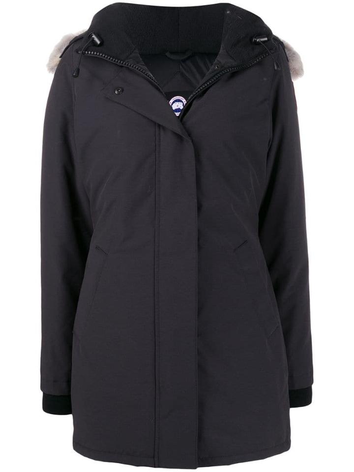 Canada Goose Detachable Fur Trimmed Coat - Black