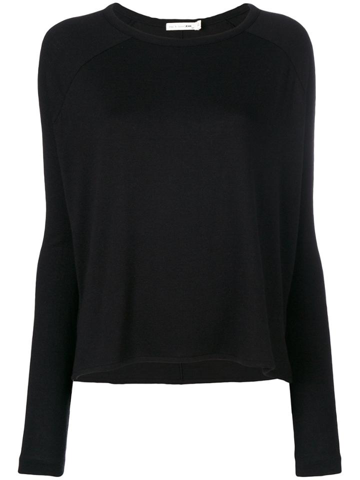 Rag & Bone Raglan Sleeve Sweatshirt - Black