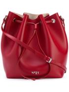 No21 Drawstring Bucket Shoulder Bag - Red