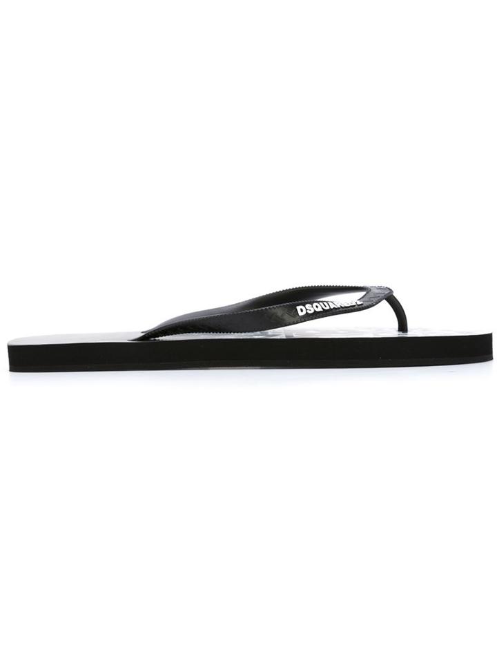 Dsquared2 Graffiti Print Flip-flops