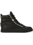 Giuseppe Zanotti Design Nicki Hi-top Sneakers, Men's, Size: 40, Black, Leather/rubber