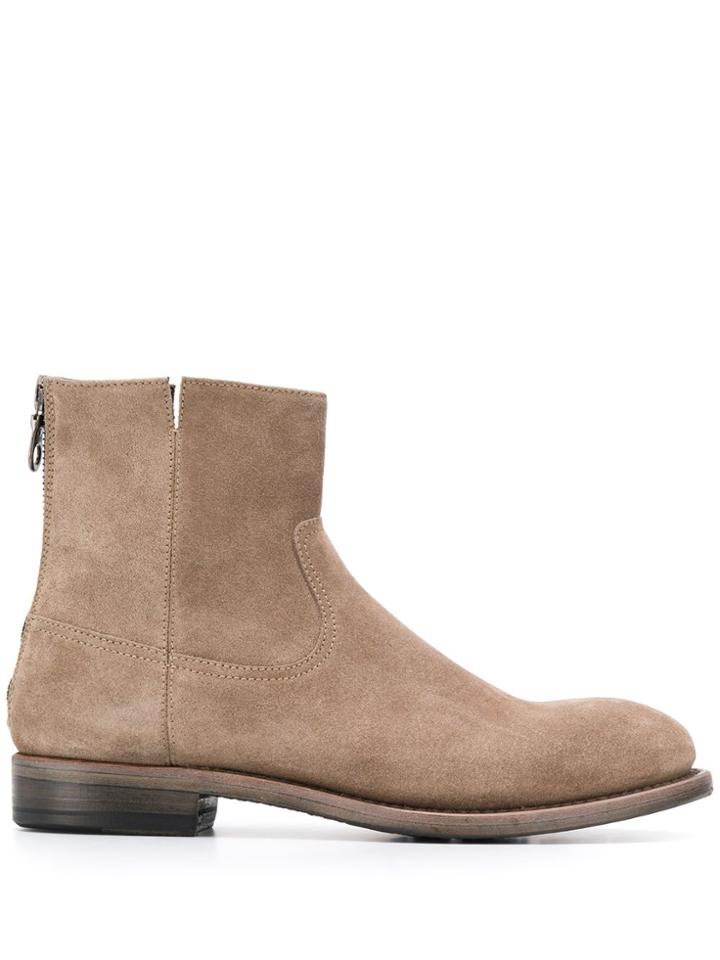 Project Twlv Block Heel Ankle Boots - Neutrals