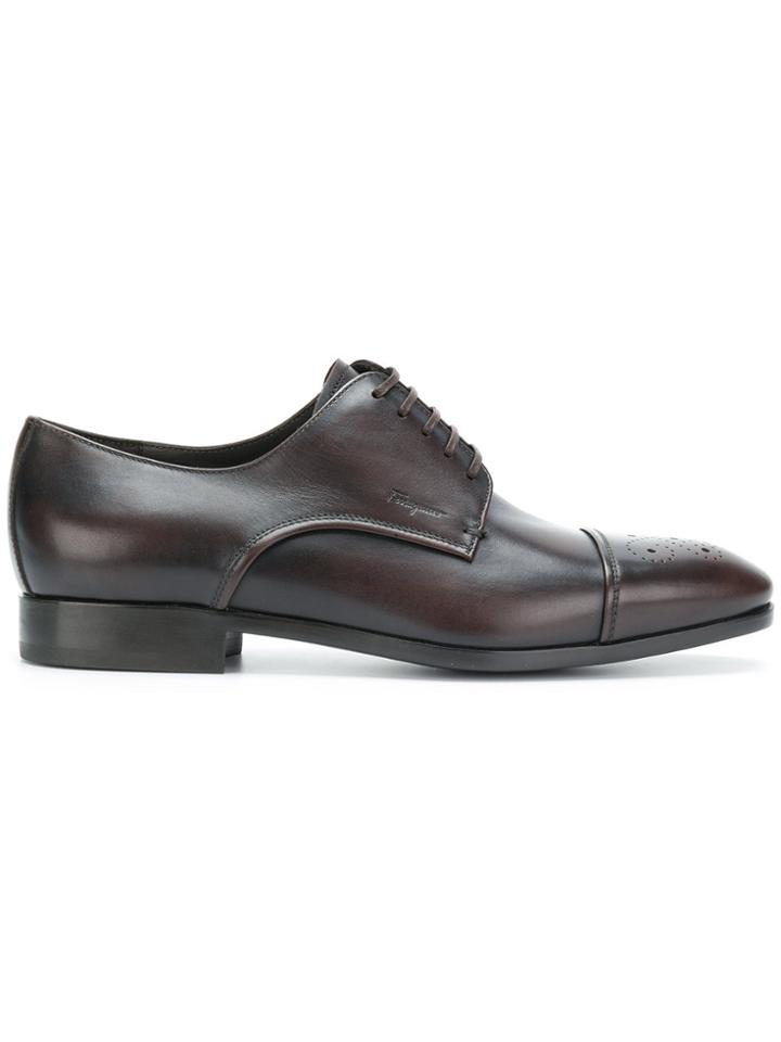 Salvatore Ferragamo Cairo Lace-up Shoes - Brown