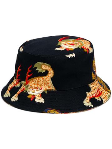 Kirin Printed Bucket Hat - Black