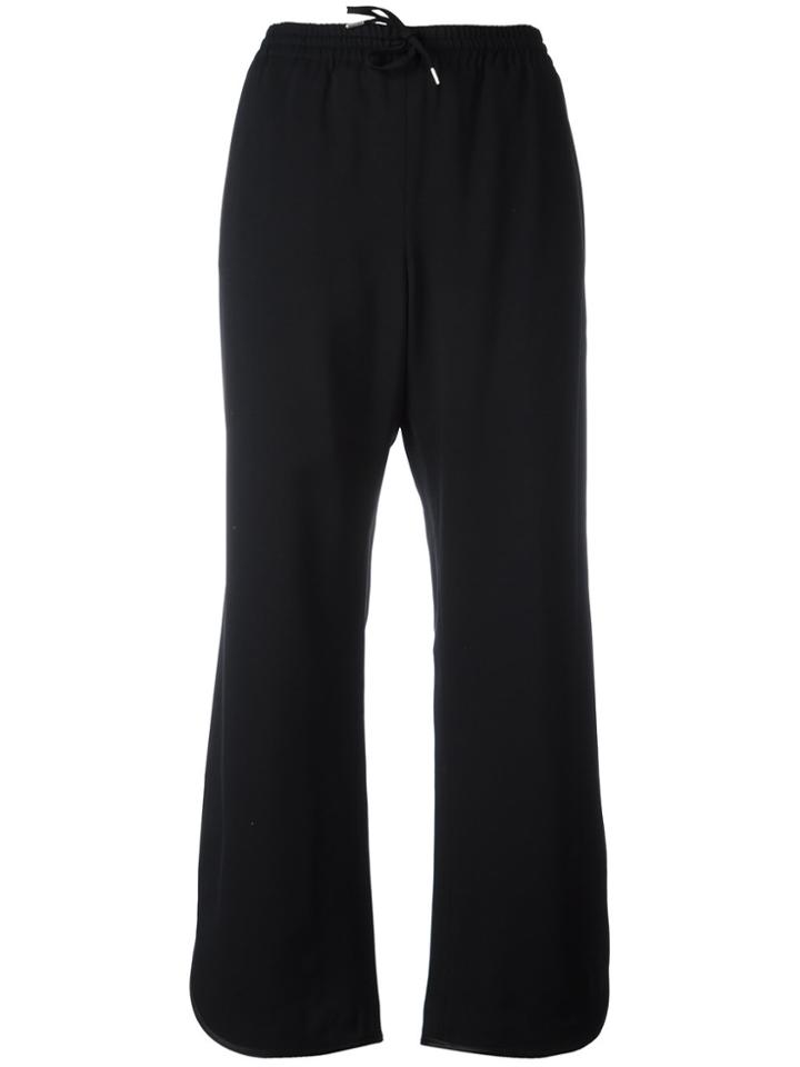 Ermanno Scervino Drawstring Straight Track Pants - Black