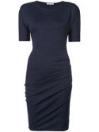 Halston Heritage Fitted Jersey Dress - Blue