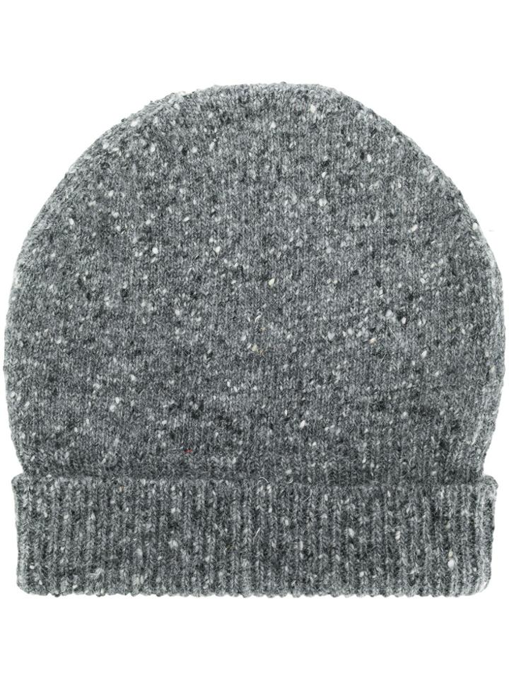 Thom Browne Striped Tweed Jersey Hat - Grey
