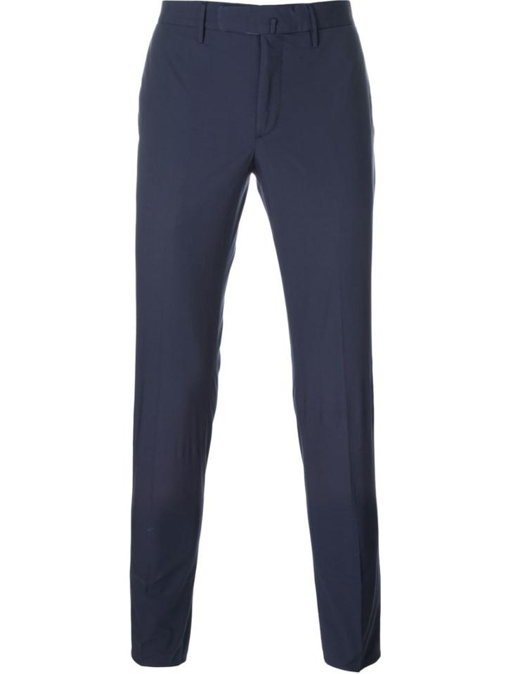 Incotex Chino Trousers, Men's, Size: 52, Blue, Cotton/spandex/elastane