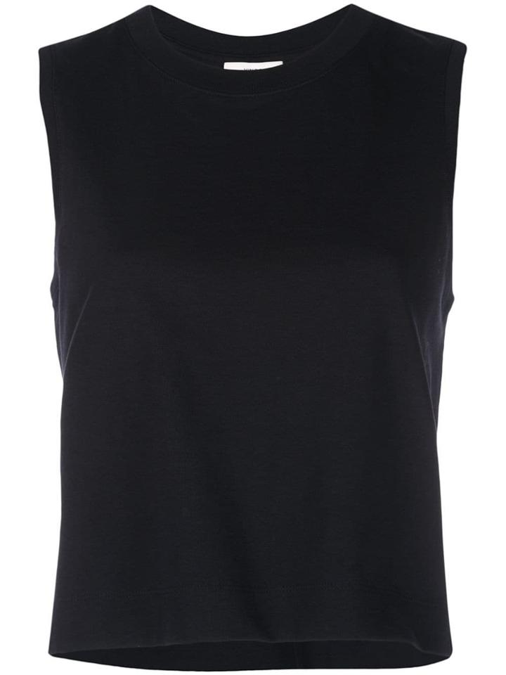 Vince Cropped Tank Top - Black
