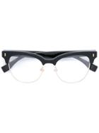 Fendi Eyewear Cat Eye Frame Glasses - Black