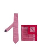 Lanvin Tie Handkerchief Set - Red