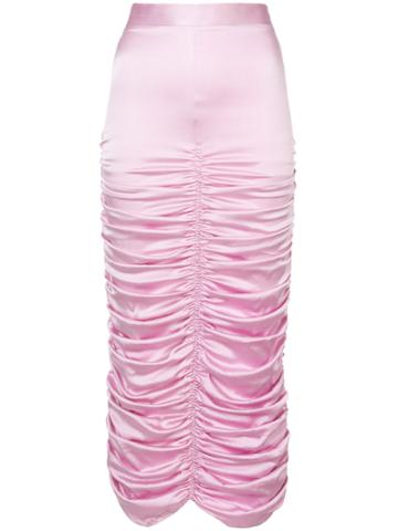 Neith Nyer Ruched Skirt - Pink & Purple