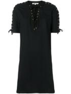 Mcq Alexander Mcqueen Lace-up Detail Dress - Black