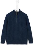 Cashmirino Cable Knit Jumper, Toddler Boy's, Size: 4 Yrs, Blue